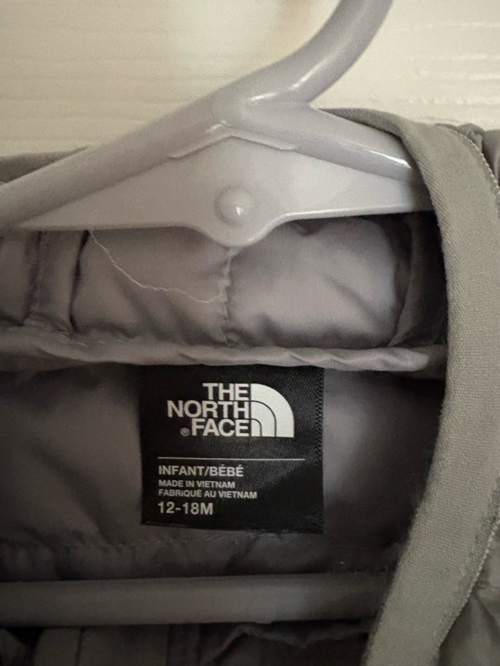 The North Face Infant Gray Quilted Jacket - Picture 3 of 3